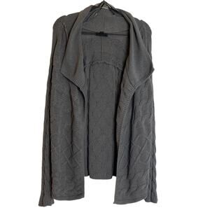 Tommy Hilfiger Cable Knit Grandpa Cardigan Sweater Size XL Gray Fisherman